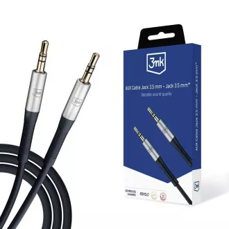 3mk audio kábel - AUX Cable Jack 3, 5 mm - Jack 3, 5 mm, dĺžka 1 m, čierna 3mk audio kábel - AUX Cable Jack 3, 5 mm - Jack 3, 5 mm, dĺžka 1 m, čierna