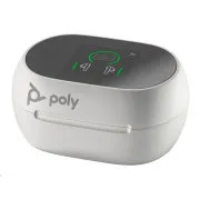 Poly Voyager Free 60+ bluetooth headset, BT700 USB-C adaptér, dotykové nabíjacie púzdro, biela
