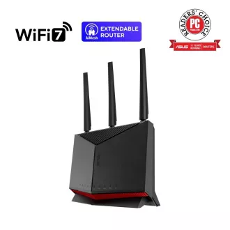 ASUS Router RT-BE86U, Herný WiFi7 Router, AiMesh, 2xWAN, 3xLAN, 1xUSB 3.2 ASUS Router RT-BE86U, Herný WiFi7 Router, AiMesh, 2xWAN, 3xLAN, 1xUSB 3.2