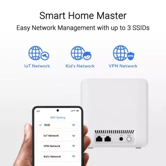 ASUS ZenWifi BD4 2-pack, WiFi7 Extendable Router, AiMesh, 2x WAN/LAN