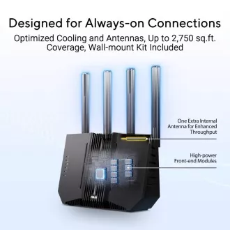 Router ASUS RT-BE92U, WiFi7 Router, AiMesh, 2x WAN, 3x LAN, 1x USB 3.2 Router ASUS RT-BE92U, WiFi7 Router, AiMesh, 2x WAN, 3x LAN, 1x USB 3.2