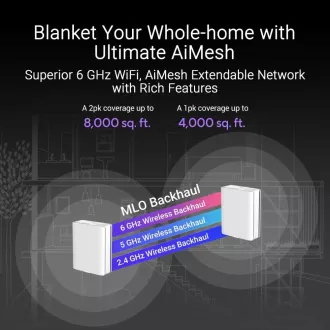 ASUS ZenWifi BQ16 3-pack, WiFi7 Extendable Router, AiMesh, 2x WAN/LAN, 3x LAN, 1x USB 3.0 ASUS ZenWifi BQ16 3-pack, WiFi7 Extendable Router, AiMesh, 2x WAN/LAN, 3x LAN, 1x USB 3.0