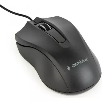 GEMBIRD myš MUS-3B-01, drôtová, optická, 1000 dpi, USB, čierna