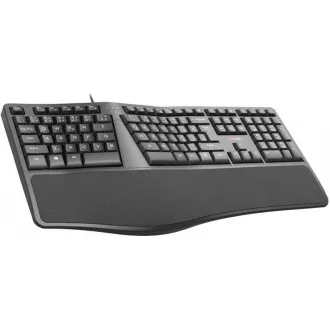 C-TECH Klávesnica KB-113E USB, ERGO, čierna, SK/SK C-TECH Klávesnica KB-113E USB, ERGO, čierna, SK/SK
