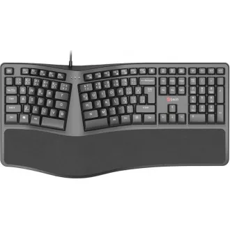 C-TECH Klávesnica KB-113E USB, ERGO, čierna, SK/SK C-TECH Klávesnica KB-113E USB, ERGO, čierna, SK/SK