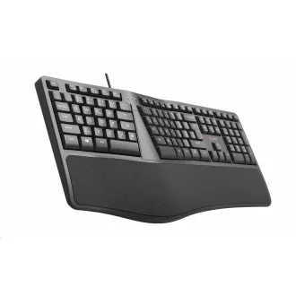 C-TECH Klávesnica KB-113E USB, ERGO, čierna, SK/SK C-TECH Klávesnica KB-113E USB, ERGO, čierna, SK/SK