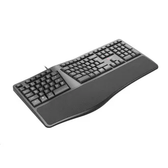 C-TECH Klávesnica KB-113E USB, ERGO, čierna, SK/SK C-TECH Klávesnica KB-113E USB, ERGO, čierna, SK/SK