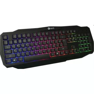 C-TECH klávesnica Arcus (GKB-15), casual gaming, CZ/SK, dúhové podsvietenie, USB C-TECH klávesnica Arcus (GKB-15), casual gaming, CZ/SK, dúhové podsvietenie, USB