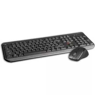 C-TECH klávesnica s myšou WLKMC-01, USB, biela, wireless, CZ+SK