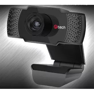 C-TECH webkamera CAM-11FHD, 1080P full HD, mikrofón, čierna