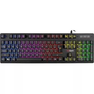 C-TECH klávesnica herná polomechanická Iris (GKB-08), casual gaming, CZ/SK, dúhové podsvietenie, USB C-TECH klávesnica herná polomechanická Iris (GKB-08), casual gaming, CZ/SK, dúhové podsvietenie, USB