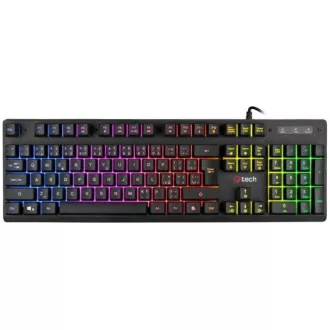 C-TECH klávesnica herná polomechanická Iris (GKB-08), casual gaming, CZ/SK, dúhové podsvietenie, USB C-TECH klávesnica herná polomechanická Iris (GKB-08), casual gaming, CZ/SK, dúhové podsvietenie, USB