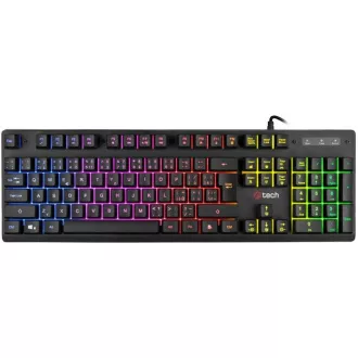 C-TECH klávesnica herná polomechanická Iris (GKB-08), casual gaming, CZ/SK, dúhové podsvietenie, USB C-TECH klávesnica herná polomechanická Iris (GKB-08), casual gaming, CZ/SK, dúhové podsvietenie, USB