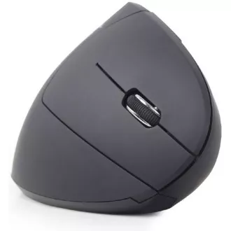 GEMBIRD myš MUSW-ERGO-01, vertikálna, bezdrôtová, USB receiver, čierna