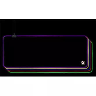 GEMBIRD Podložka pod myš MP-GAMELED-L, USB, RGB podsvietenie, herné, 300x800mm, látková, čierna