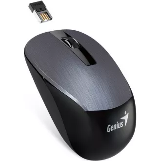 GENIUS myš NX-7015/ 1600 dpi/ Blue-Eye senzor/ bezdrôtová/ kovovo šedá