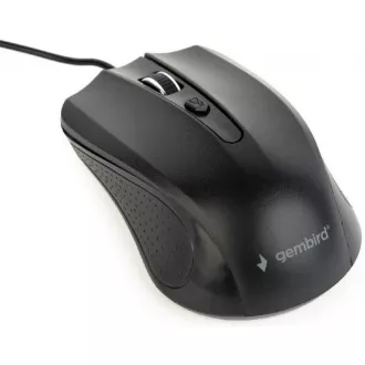 GEMBIRD myš MUS-4B-01, drôtová, optická, 1200 dpi, USB, čierna