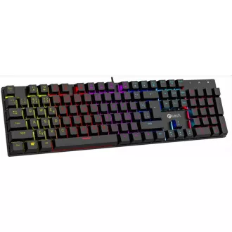 C-TECH mechanická klávesnica Morpheus, casual gaming, CZ/SK, červené spínače, RGB podsvietenie, USB
