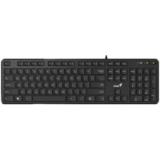 GENIUS klávesnica Slimstar M200/ Drôtová/ USB/ čierna/ CZ+SK layout