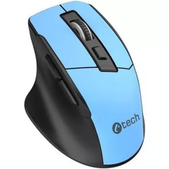 C-TECH myš Ergo WLM-05, bezdrôtová, 1600DPI, 6 tlačidiel, USB nano receiver, modrá