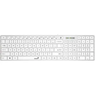 GENIUS klávesnica Slimstar 126/ Drôtová/ USB/ biela/ CZ+SK layout/ SmartGenius App