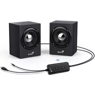 GENIUS repro SP-HF385BT, 2.0, Bluetooth 5.0, 4W, drevené, čierne GENIUS repro SP-HF385BT, 2.0, Bluetooth 5.0, 4W, drevené, čierne