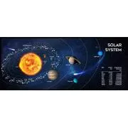 GEMBIRD Podložka pod myš látková Solar System, herná, 350 x 900