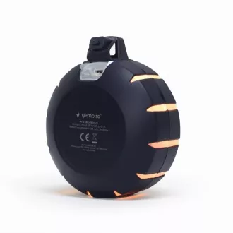 GEMBIRD Repro SPK-BTOD-01, Outdoor, Bluetooth, 3W, RGB LED podsvietenie, čierna GEMBIRD Repro SPK-BTOD-01, Outdoor, Bluetooth, 3W, RGB LED podsvietenie, čierna