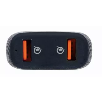 GEMBIRD Nabíjačka do auta, 2x USB, rýchlo-nabíjačka, QC3.0, 36 W, čierna