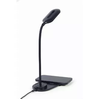 GEMBIRD Bezdrôtová QI nabíjačka, 10W, s LED lampičkou, čierna