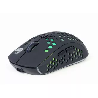 GEMBIRD myš RAGNAR WRX500, čierna, bezdrôtová, podsvietená, 1600DPI, USB nano receiver