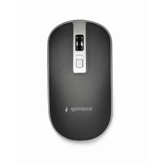 GEMBIRD myš MUSW-4B-06, čierno-strieborná, bezdrôtová, USB nano receiver GEMBIRD myš MUSW-4B-06, čierno-strieborná, bezdrôtová, USB nano receiver