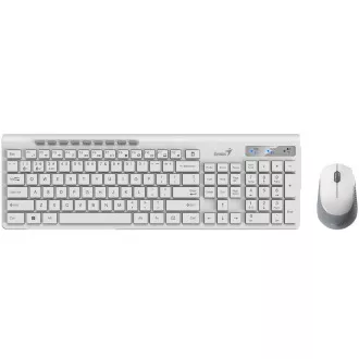 GENIUS set klávesnica + myš SlimStar 8230/ USB/ biela/ CZ+SK layout