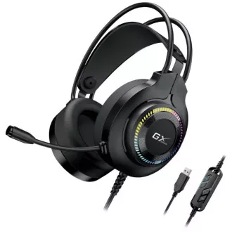GENIUS slúchadlá s mikrofónom GX GAMING HS-GX580U, USB, RGB, čierna