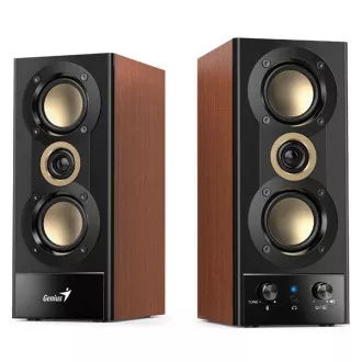GENIUS reproduktory SP-HF800BT, 2.0, 20W, Bluetooth, 3.5mm Jack, drevené GENIUS reproduktory SP-HF800BT, 2.0, 20W, Bluetooth, 3.5mm Jack, drevené