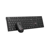 C-TECH klávesnica s myšou WLKMC-03, Bezdrôtový set 2.4GHz, CZ, Čierna