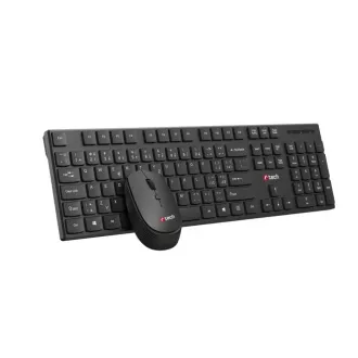 C-TECH klávesnica s myšou WLKMC-03, Bezdrôtový set 2.4GHz, CZ, Čierna