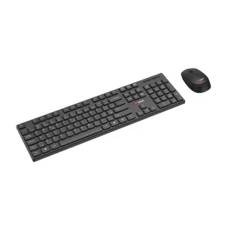 C-TECH klávesnica s myšou WLKMC-03, Bezdrôtový set 2.4GHz, CZ, Čierna