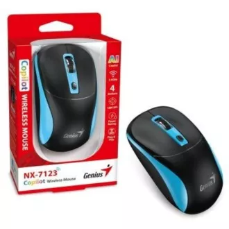 GENIUS myš NX-7123/ 1200 dpi/ bezdrôtová/ Copilot/ čierno-modrá