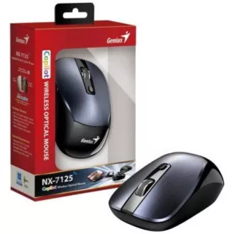 GENIUS myš NX-7125 Iron Grey/ 1200 dpi/ bezdrôtová/ Copilot/ kovovo šedá
