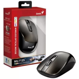 GENIUS myš NX-7125 Chocolate/ 1200 dpi/ bezdrôtová/ Copilot/ čokoládovo hnedá