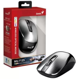 GENIUS myš NX-7125 Silver/ 1200 dpi/ bezdrôtová/ Copilot/ strieborná