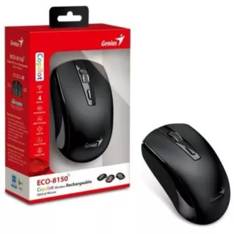 GENIUS myš ECO-8150/ 1200 dpi/ bezdrôtová/ dobíjacia/ Copilot/ čierna