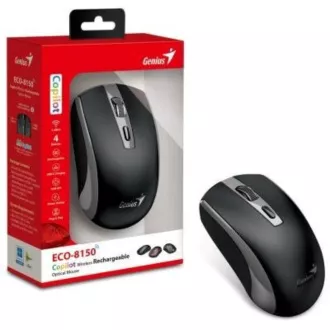 GENIUS myš ECO-8150/ 1200 dpi/ bezdrôtová/ dobíjacia/ Copilot/ čierno-šedá