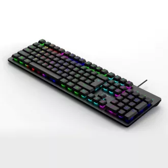 C-TECH Klávesnica Riven, Drôtová USB, čierna
