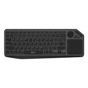 C-TECH Klávesnica WLTK-02, Bezdrôtová, Touchpad, čierna