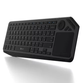 C-TECH Klávesnica WLTK-02, Bezdrôtová, Touchpad, čierna