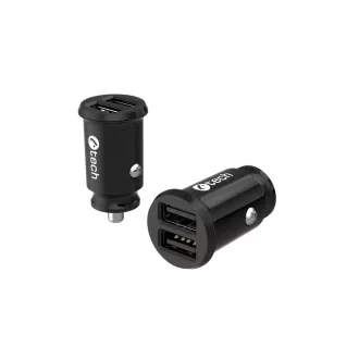 C-TECH Nabíjačka do auta UCC-03, 2xUSB, čierna