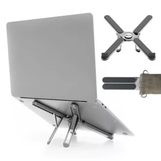 C-TECH Stojan na notebook Quallis NTS-100, do 15, 6", nastaviteľný, hliníkový