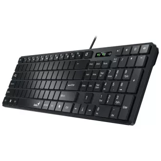 GENIUS Klávesnica Slimstar K500 Education, Bez písmen, Drôtová USB, čierna